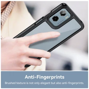Shockproof Acrylic Case for Motorola Moto E15 4G / G05 4G, Black 6