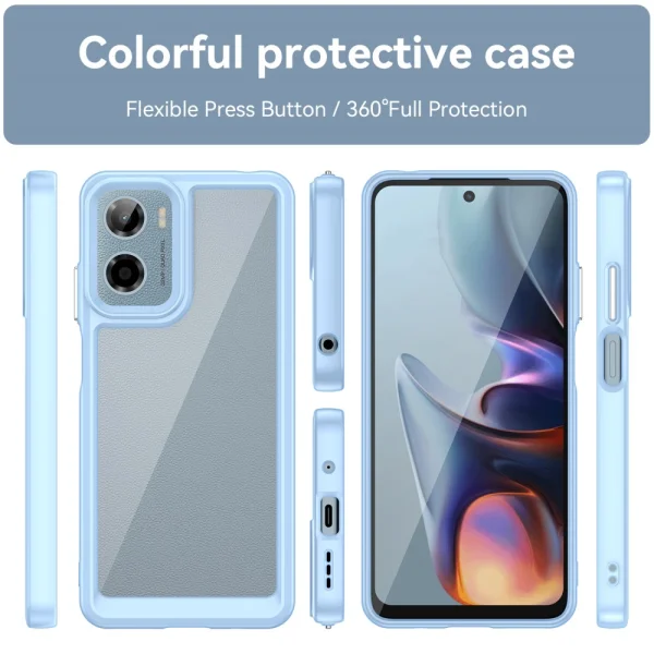 Удароустойчив калъф Acrylic за Motorola Moto E15 4G / G05 4G, Син 2