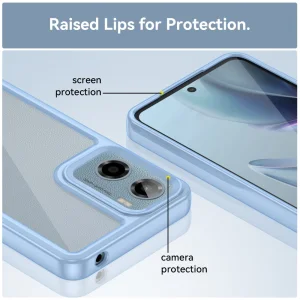 Удароустойчив калъф Acrylic за Motorola Moto E15 4G / G05 4G, Син 5