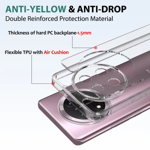 Shockproof Case Shockproof for Honor Magic7 Lite 5G, Transparent 5