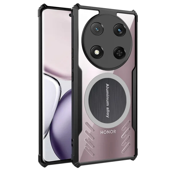 Удароустойчив калъф Aluminum Alloy за Honor Magic7 Lite 5G / X9c 5G / X60 Pro 5G, Черен 1