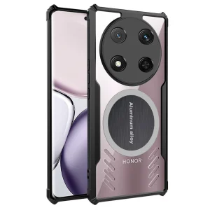 Удароустойчив калъф Aluminum Alloy за Honor Magic7 Lite 5G / X9c 5G / X60 Pro 5G, Черен