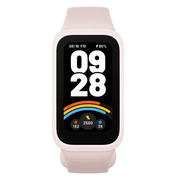 Смарт гривна Xiaomi Smart Band 9 Active Beige, Розов 2