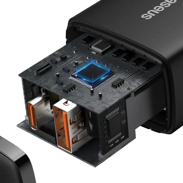 Зарядно BASEUS  Compact 220V, 20W, USB-A, USB-C, CCXJ-B01, Черен 4