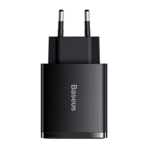 Зарядно BASEUS  Compact 220V, 20W, USB-A, USB-C, CCXJ-B01, Черен