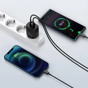 Зарядно BASEUS  Compact 220V, 20W, USB-A, USB-C, CCXJ-B01, Черен 5