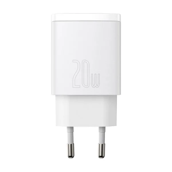 Зарядно BASEUS Compact 220V, 20W, USB-A, USB-C, CCXJ-B02, Бял 3