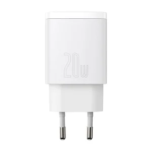 Зарядно BASEUS Compact 220V, 20W, USB-A, USB-C, CCXJ-B02, Бял 3