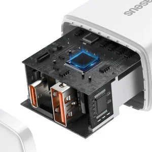 Зарядно BASEUS Compact 220V, 20W, USB-A, USB-C, CCXJ-B02, Бял 4