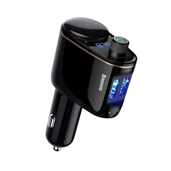 Трансмитер BASEUS MP3 Wireless 12W, QC, 2.4A, 2xUSB-A, 12V Socket, T typed Locomotive S- CCHC000001 1