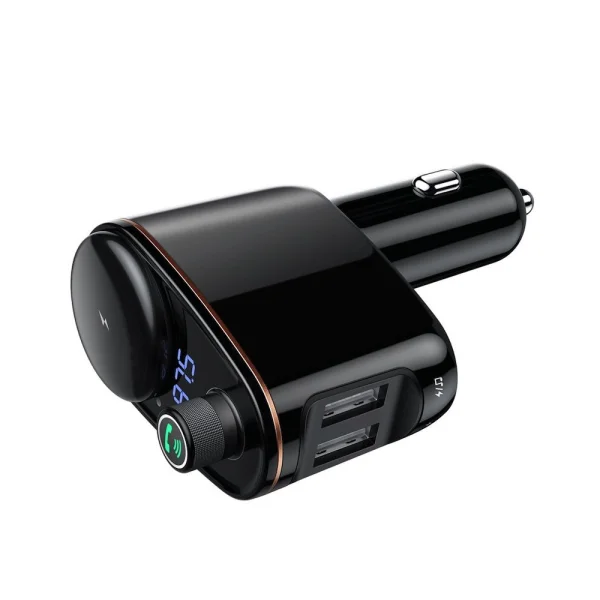 Трансмитер BASEUS MP3 Wireless 12W, QC, 2.4A, 2xUSB-A, 12V Socket, T typed Locomotive S- CCHC000001 4