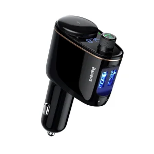 Трансмитер BASEUS MP3 Wireless 12W, QC, 2.4A, 2xUSB-A, 12V Socket, T typed Locomotive S- CCHC000001