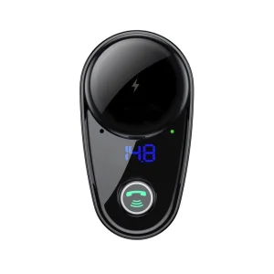 Трансмитер BASEUS MP3 Wireless 12W, QC, 2.4A, 2xUSB-A, 12V Socket, T typed Locomotive S- CCHC000001 3