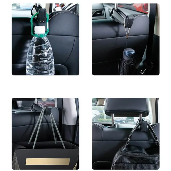 Поставка със закачалка BASEUS Backseat Vehicle Hook, SUHZ-A01, Черен 6