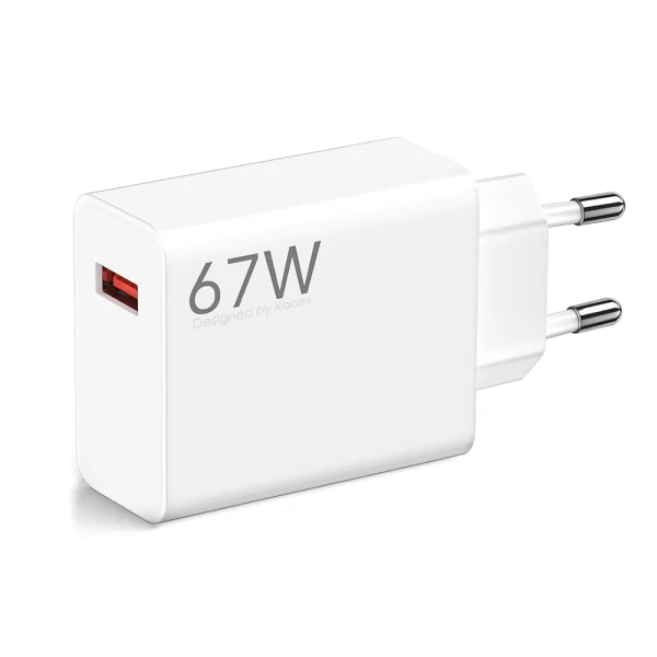Зарядно Xiaomi MDY-12-EH USB-A 67W Travel Charger, с кабел от USB-A към USB-C 6.2A, Бял 2