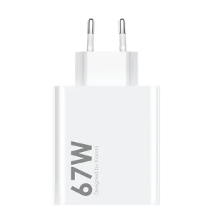 Зарядно Xiaomi MDY-12-EH USB-A 67W Travel Charger, с кабел от USB-A към USB-C 6.2A, Бял 3