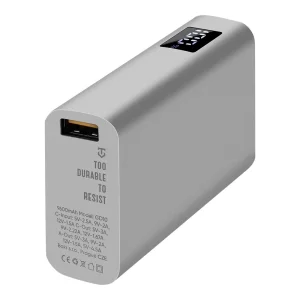 External Battery Tactical EDC Brick 9600mAh, Power Bank, Silver 3