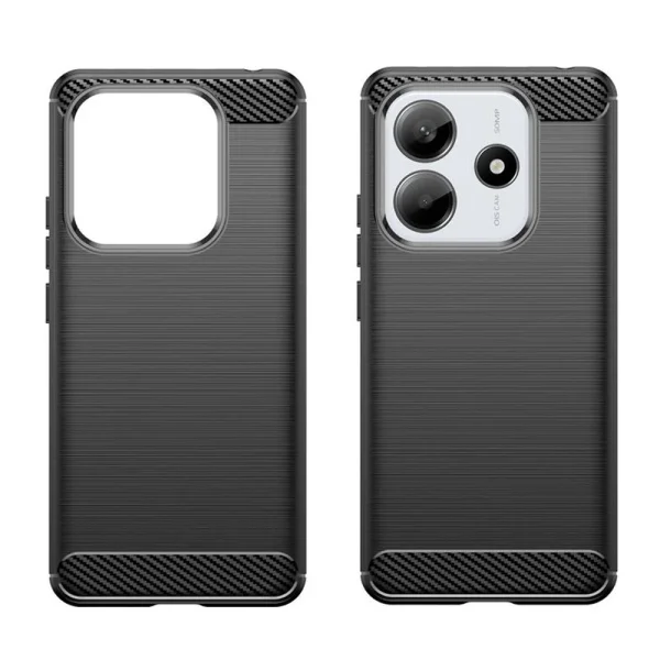 Силиконов Калъф Carbon за Xiaomi Redmi Note 14 4G, Черен 3