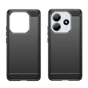 Силиконов Калъф Carbon за Xiaomi Redmi Note 14 4G, Черен 3