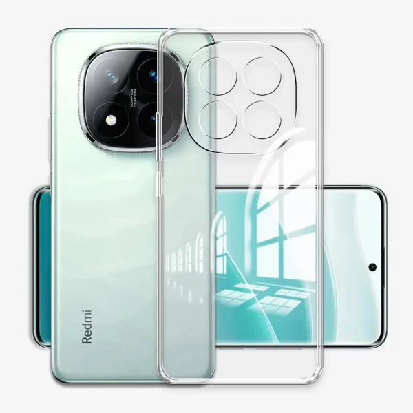 Silicone case for Xiaomi Redmi Note 14 Pro 4G, 2mm, Transparent 2