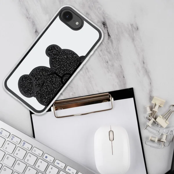 Удароустойчив калъф Teddy Bear за iPhone 16e/17e, Черен 2