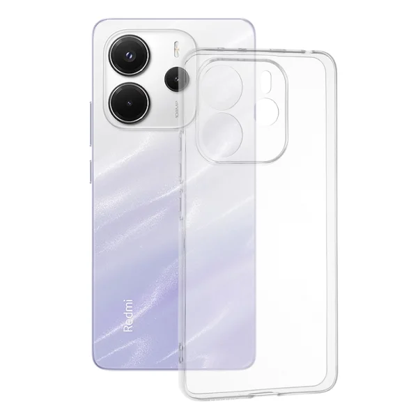 Techsuit Clear Silicone Case for Xiaomi Redmi Note 14 5G, Transparent 1