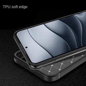 Силиконов калъф Carbon Fiber Texture за Xiaomi Redmi Note 14 4G, Черен 3