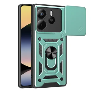 Удароустойчив калъф Techsuit CamShield за Xiaomi Redmi Note 14 4G, Зелен