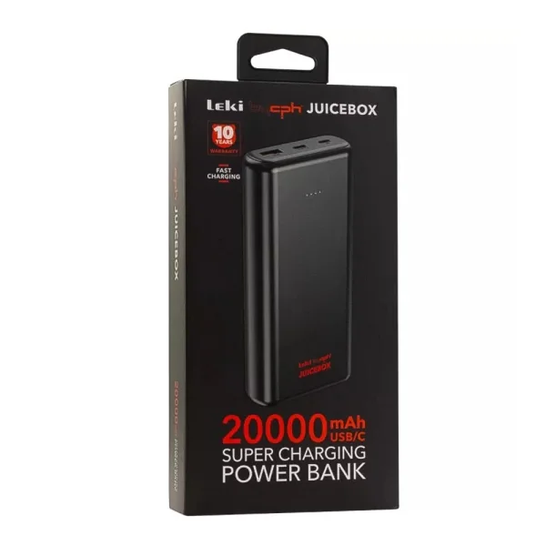 Външна батерия Leki by cph Juicebox 20000mAh, Черен 3