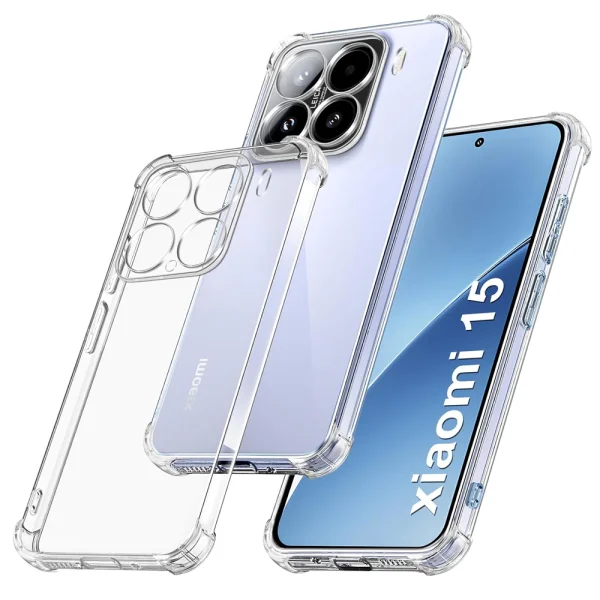 Anti Shock Silicone Case for Xiaomi 15 5G, 1.5mm, Transparent 1