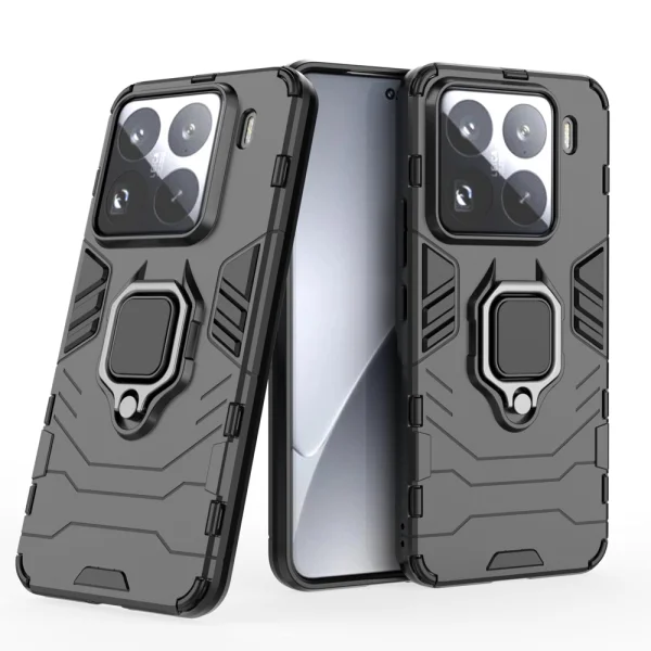 Shockproof case Kickstand Ring for Xiaomi 15 5G, Black 1