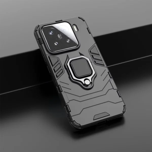Shockproof case Kickstand Ring for Xiaomi 15 5G, Black 2