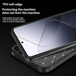 Силиконов калъф Carbon Fiber Texture за Xiaomi 15 5G, Черен 3