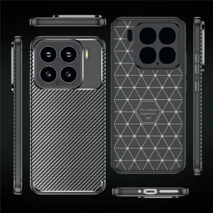 Силиконов калъф Carbon Fiber Texture за Xiaomi 15 5G, Черен 4