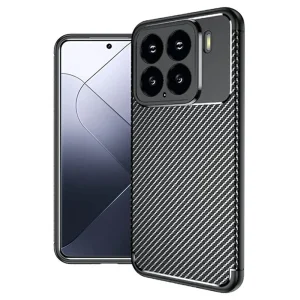 Силиконов калъф Carbon Fiber Texture за Xiaomi 15 5G, Черен