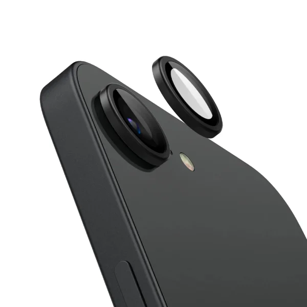 Стъклен протектор Lens Fulm за камера на iPhone 16e/17e, Черен 1