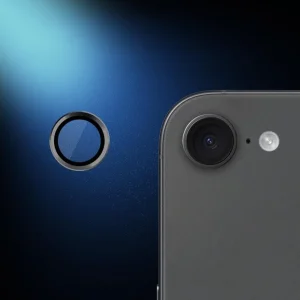 Стъклен протектор Lens Fulm за камера на iPhone 16e/17e, Черен 3