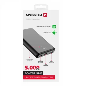 Външна батерия SWISSTEN Power Line 5000 mAh, 10W, Черен 3