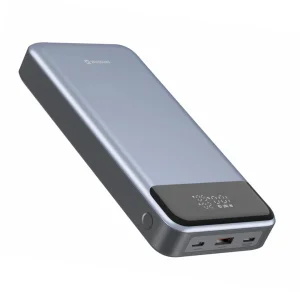 Външна батерия SWISSTEN за лаптоп, 30000 mAh, 133W, PD, Сив