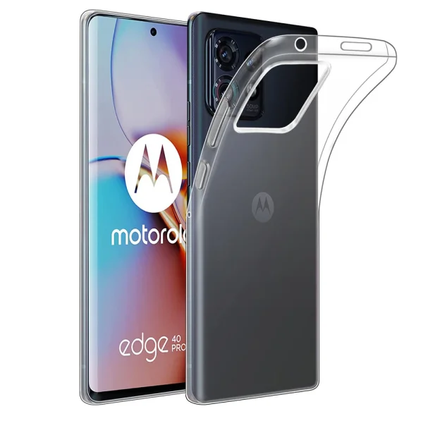 Silicone case for Motorola Edge 40 Pro, 0.5mm, Transparent 1