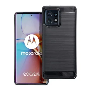Силиконов Калъф Carbon за Motorola Edge 40 Pro, Черен