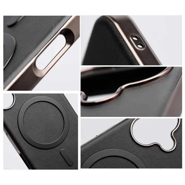 Gentleman Mag Cover Shockproof Case for iPhone 16, Black 4