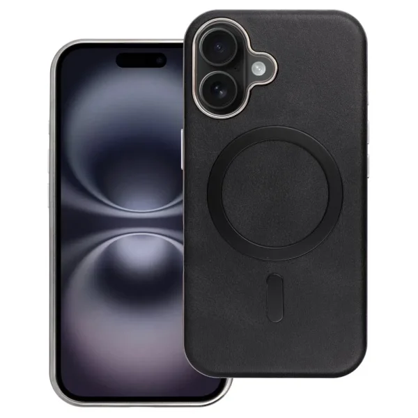 Gentleman Mag Cover Shockproof Case for iPhone 16, Black 1