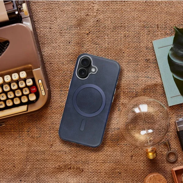 Удароустойчив калъф Gentleman Mag Cover за iPhone 16, Тъмно син 4