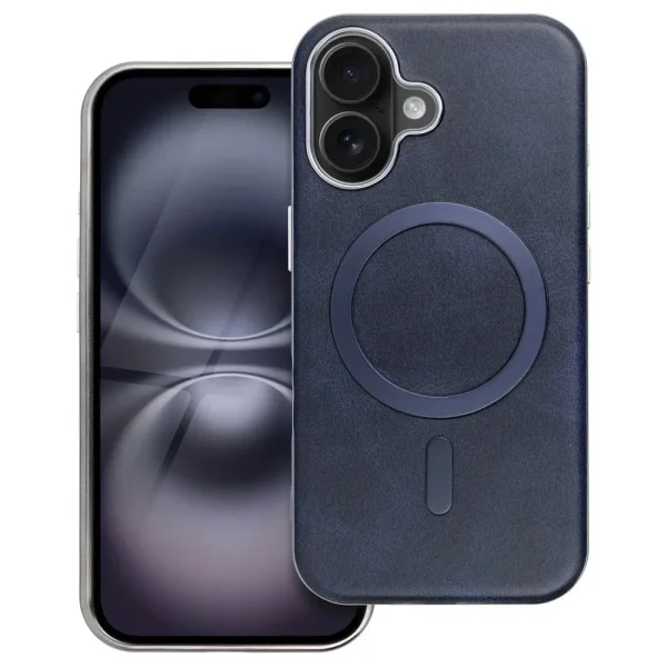Удароустойчив калъф Gentleman Mag Cover за iPhone 16, Тъмно син 1