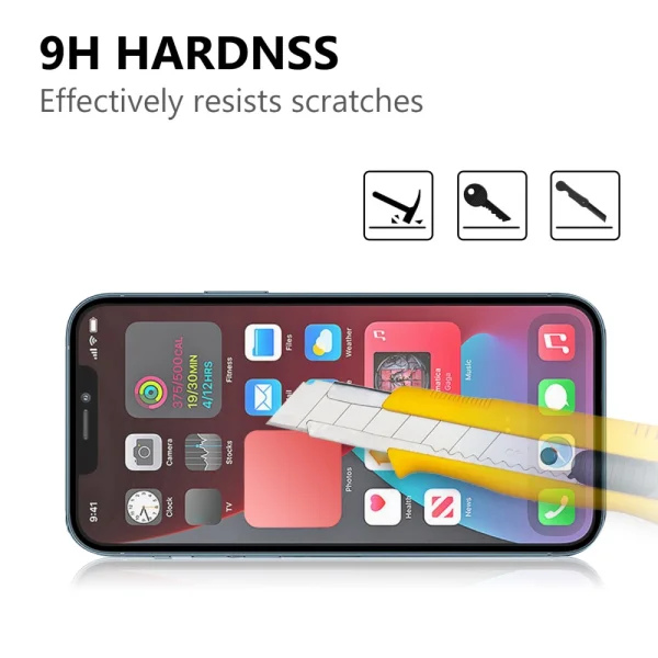 Стъклен Протектор 5D Full Glue за iPhone 13, 13 Pro, 16е, 17е, Черен 3