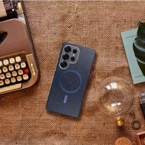 Удароустойчив калъф Gentleman Mag Cover за Samsung Galaxy S25 Ultra, Тъмно син 4