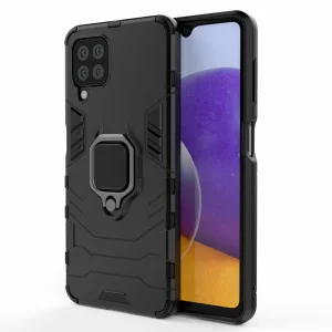 Удароустойчив Калъф с Поставка за Samsung Galaxy A22 4G, Черен