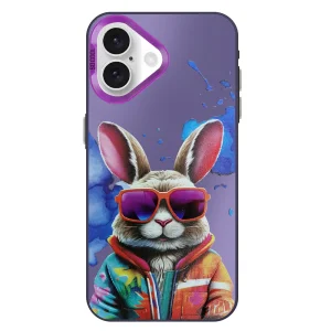 Удароустойчив калъф SOCOOL за iPhone 16, Заек