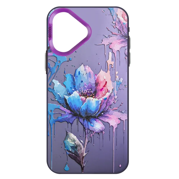 Shockproof case SOCOOL for iPhone 16, Flower 2